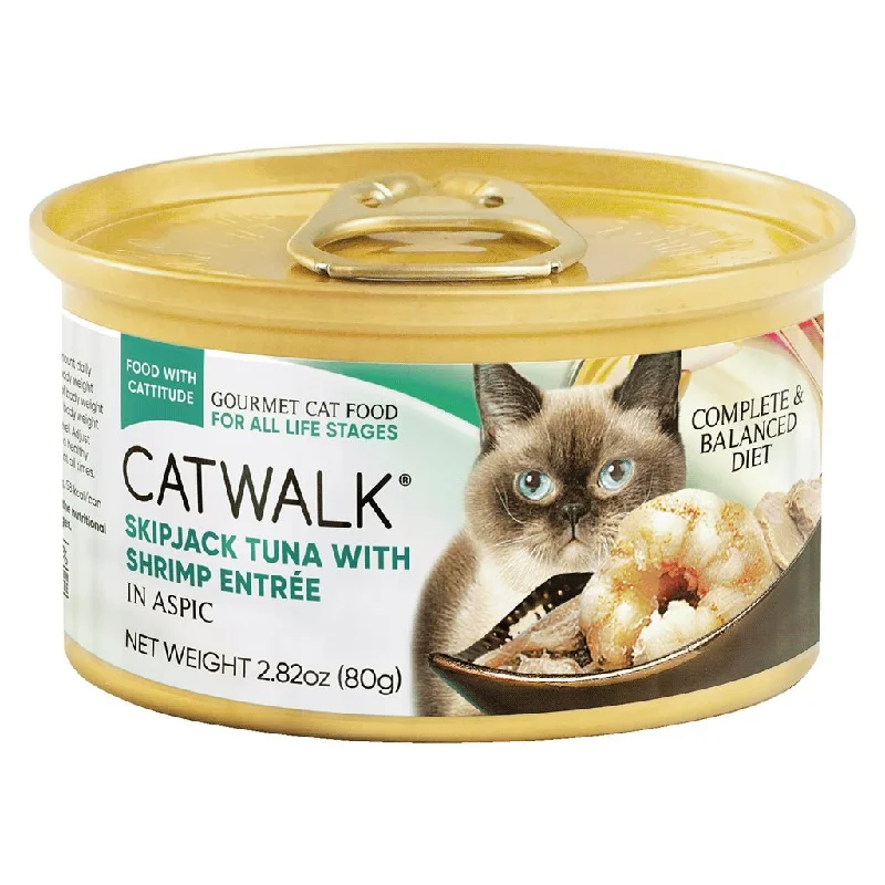    - Cat food for picky eaters  24 罐優惠套裝 - Catwalk 鰹吞拿魚+ 海蝦貓主食罐 80g (CW-RDC) (不設混款)